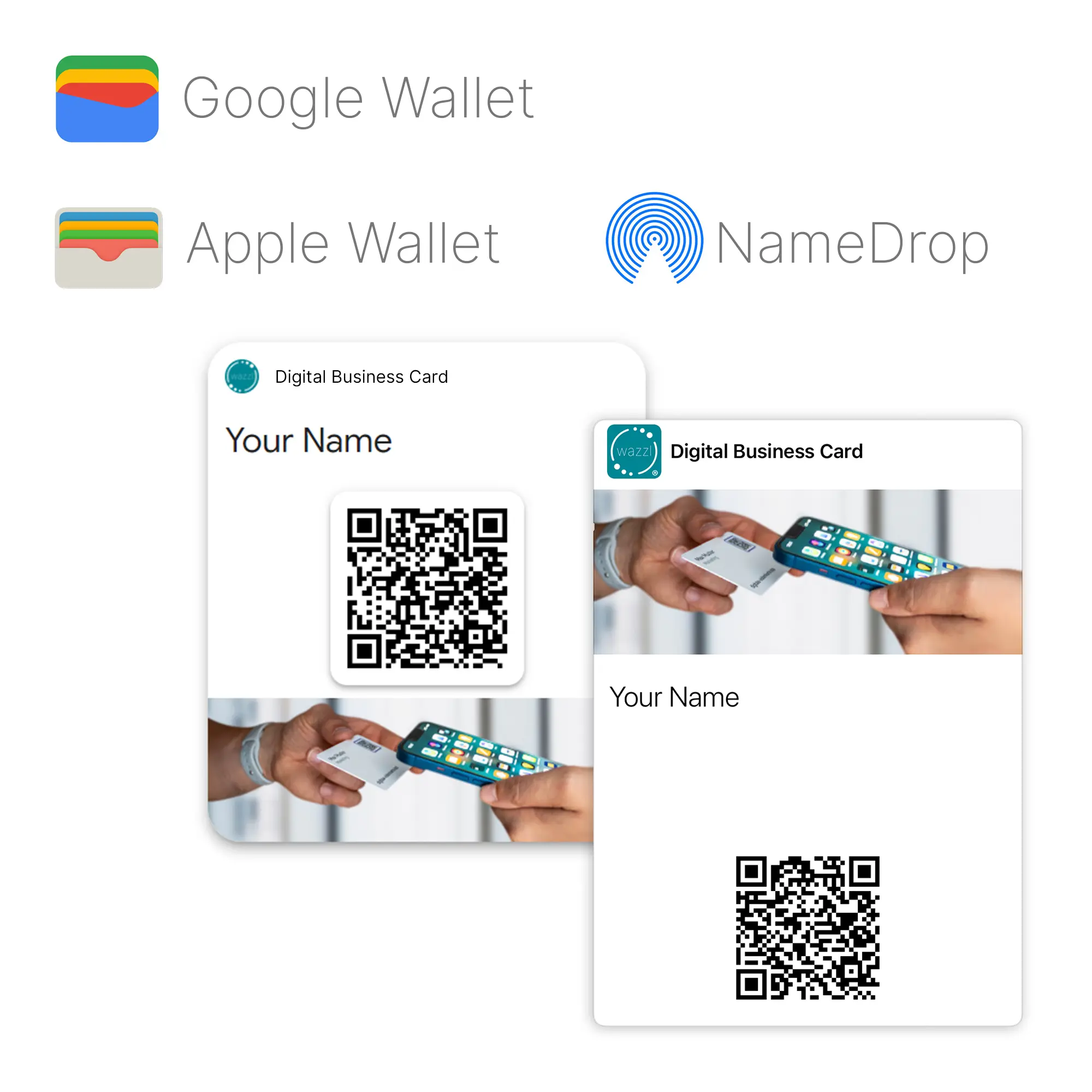 Smartcard - Carte de visite numérique avec code QR (profil) NFC